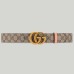 Gucci GG Marmont Reversible Belt 38MM in GG Supreme with Pink Leather