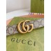 Gucci GG Marmont Reversible Belt 38MM in GG Supreme with Pink Leather