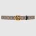 Gucci GG Marmont Reversible Belt 30MM in GG Supreme with Black Leather
