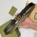 Gucci GG Marmont Reversible Belt 30MM in GG Supreme with Black Leather