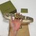 Gucci GG Marmont Reversible Belt 30MM in GG Supreme with White Leather