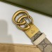 Gucci GG Marmont Reversible Belt 30MM in GG Supreme with White Leather