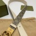 Gucci GG Marmont Reversible Belt 30MM in GG Supreme with White Leather