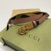 Gucci GG Marmont Reversible Belt 20MM in Pink/Black Leather