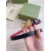 Gucci GG Marmont Reversible Belt 20MM in Black/Red Leather