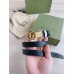 Gucci GG Marmont Reversible Belt 20MM in Black/White Leather