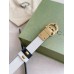 Gucci GG Marmont Reversible Belt 20MM in Black/White Leather