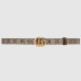 Gucci GG Marmont Reversible Belt 20MM in GG Canvas and Brown Leather