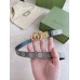 Gucci GG Marmont Reversible Belt 20MM in GG Canvas and Black Leather