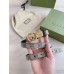 Gucci GG Marmont Reversible Belt 20MM in GG Canvas and Black Leather