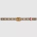 Gucci GG Marmont Reversible Belt 20MM in GG Canvas and Pink Leather
