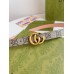 Gucci GG Marmont Reversible Belt 20MM in GG Canvas and Pink Leather