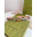 Gucci GG Marmont Reversible Belt 20MM in GG Canvas and Pink Leather