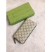 Gucci Zip Around Wallet In Beige GG Supreme Canvas