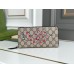 Gucci Zip Around Wallet In Beige Kingsnake Print GG Supreme