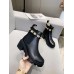 Gucci Ankle Boots in Black Leather with Crystals Strap