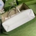Gucci Small Tote Bag with Double G in White Calfskin