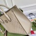 Gucci Small Tote Bag in White GG Supreme Canvas with Leather