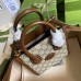 Gucci Mini Tote Bag in Beige GG Supreme Canvas with Brown Leather Gucci Mini Tote Bag in Beige GG Supreme Canvas with Brown Leather