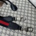 Gucci Medium Tote Bag in Blue GG Supreme Canvas with Blue Leather