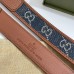 Gucci Square Buckle Belt 30MM in Blue GG Denim Jacquard