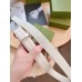 Gucci Blondie Belt 30MM in White Leather