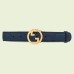 Gucci Blondie Belt 30MM in Blue Suede Calfskin