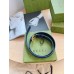 Gucci Blondie Belt 30MM in Blue Suede Calfskin