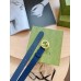 Gucci Blondie Belt 30MM in Blue Suede Calfskin