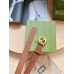 Gucci Blondie Belt 30MM in Brown Suede Calfskin
