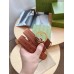 Gucci Blondie Belt 30MM in Brown Suede Calfskin