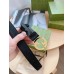 Gucci Blondie Belt 30MM in Black Suede Calfskin