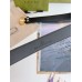 Gucci Crystal Horsebit Belt 30MM in Black Calfskin