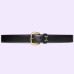 Gucci Crystal Horsebit Belt 30MM in Black Calfskin