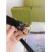 Gucci Crystal Horsebit Belt 30MM in Black Calfskin