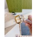 Gucci Crystal Horsebit Belt 30MM in White Calfskin
