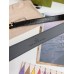 Gucci Crystal Horsebit Belt 30MM in Black Crocodile Embossed Leather