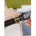 Gucci Crystal Horsebit Belt 30MM in Black Crocodile Embossed Leather