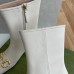 Gucci White Leather 55MM Ankle Boots with Horsebit
