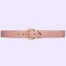 Gucci Crystal Horsebit Belt 30MM in Pink Crocodile Embossed Leather