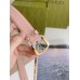 Gucci Crystal Horsebit Belt 30MM in Pink Crocodile Embossed Leather