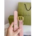 Gucci Crystal Horsebit Belt 30MM in Pink Crocodile Embossed Leather