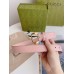 Gucci Crystal Horsebit Belt 30MM in Pink Crocodile Embossed Leather