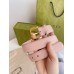 Gucci Crystal Horsebit Belt 30MM in Pink Crocodile Embossed Leather