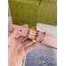 Gucci Crystal Horsebit Belt 30MM in Pink Crocodile Embossed Leather