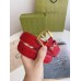 Gucci Crystal Horsebit Belt 30MM in Red Crocodile Embossed Leather