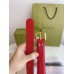 Gucci Crystal Horsebit Belt 30MM in Red Crocodile Embossed Leather