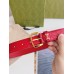 Gucci Crystal Horsebit Belt 30MM in Red Crocodile Embossed Leather