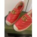 Gucci Espadrilles in Red Matelasse Leather with Double G
