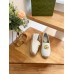 Gucci Espadrilles in White Matelasse Leather with Double G